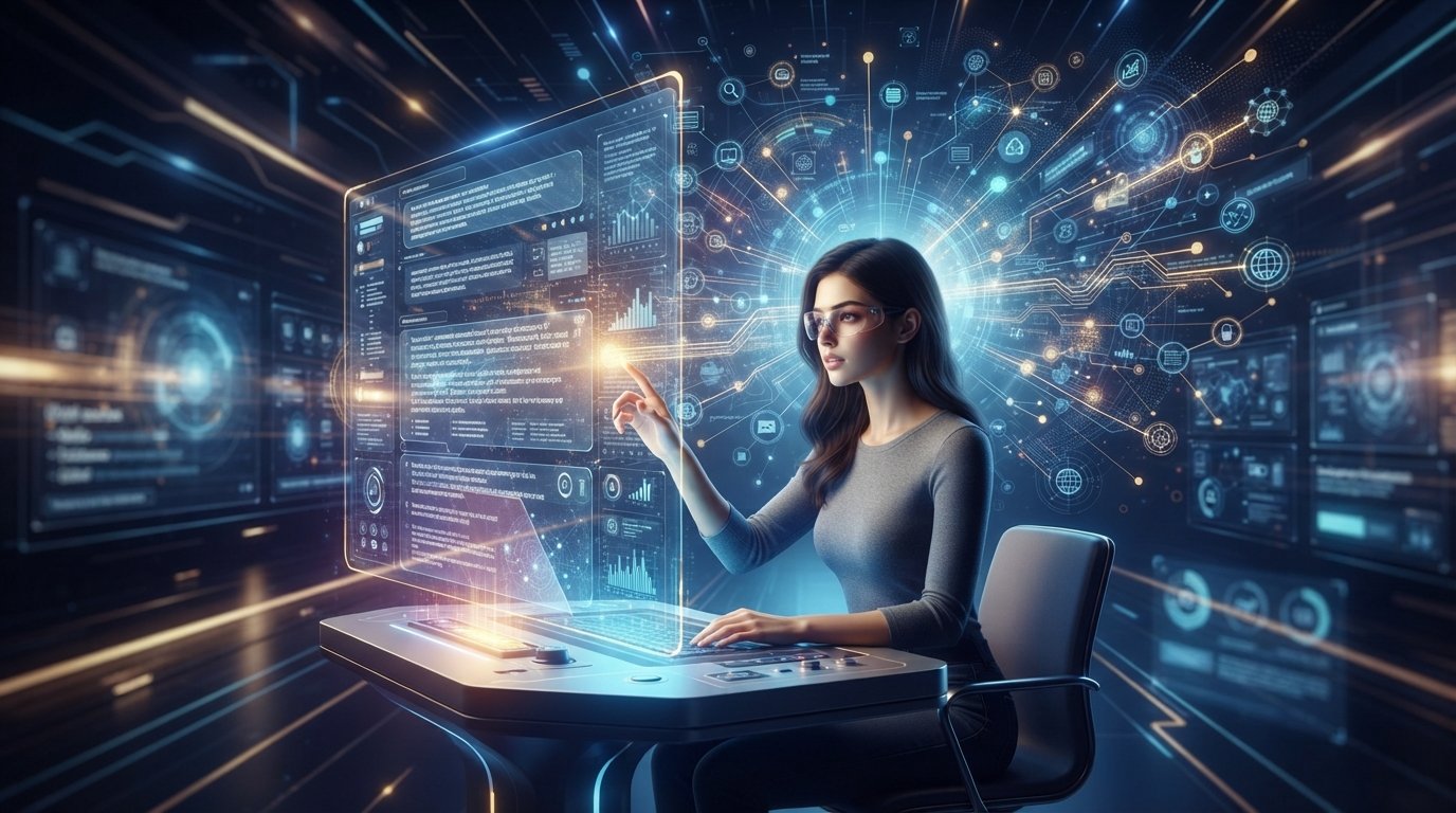 Visual for How AI Search Combines Web Results With Language Models